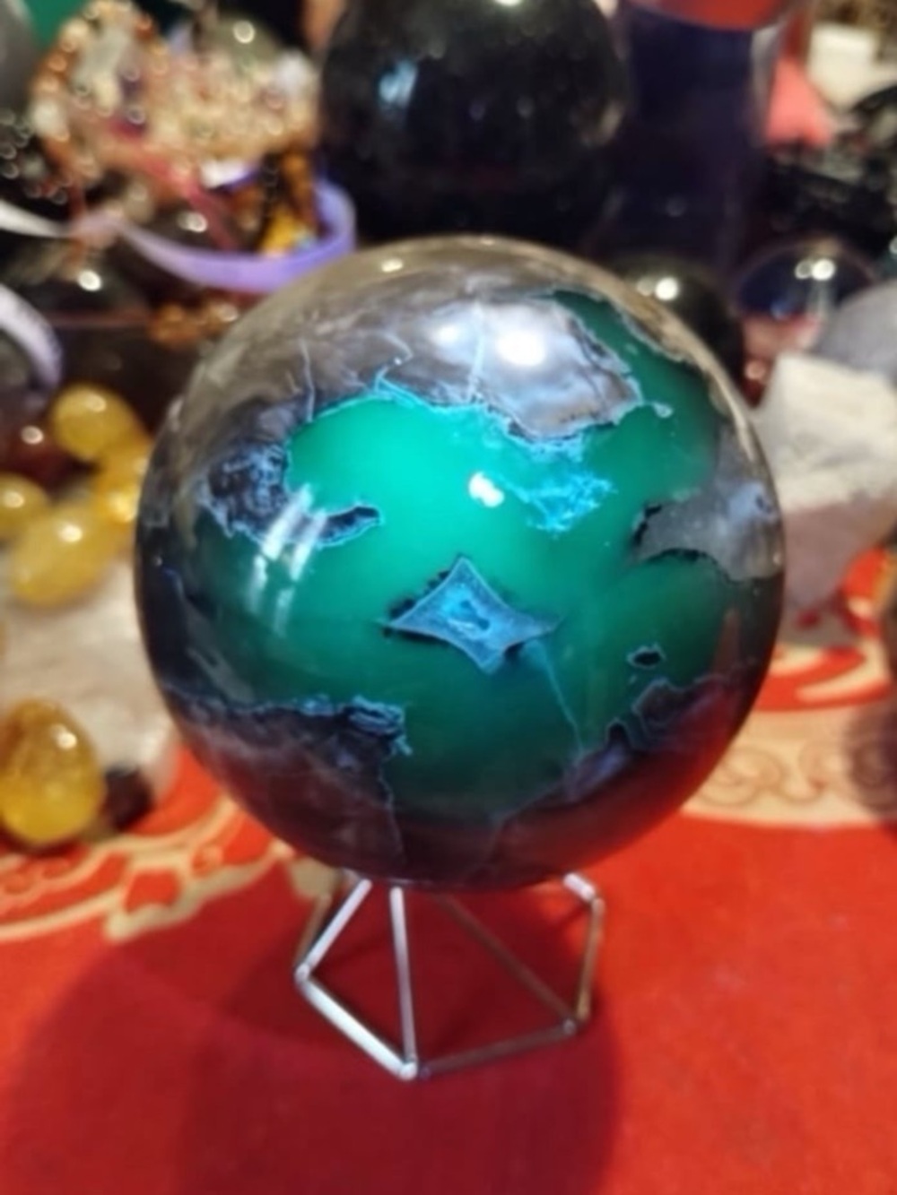 Volcano agate sphere - Picture 12 of 12